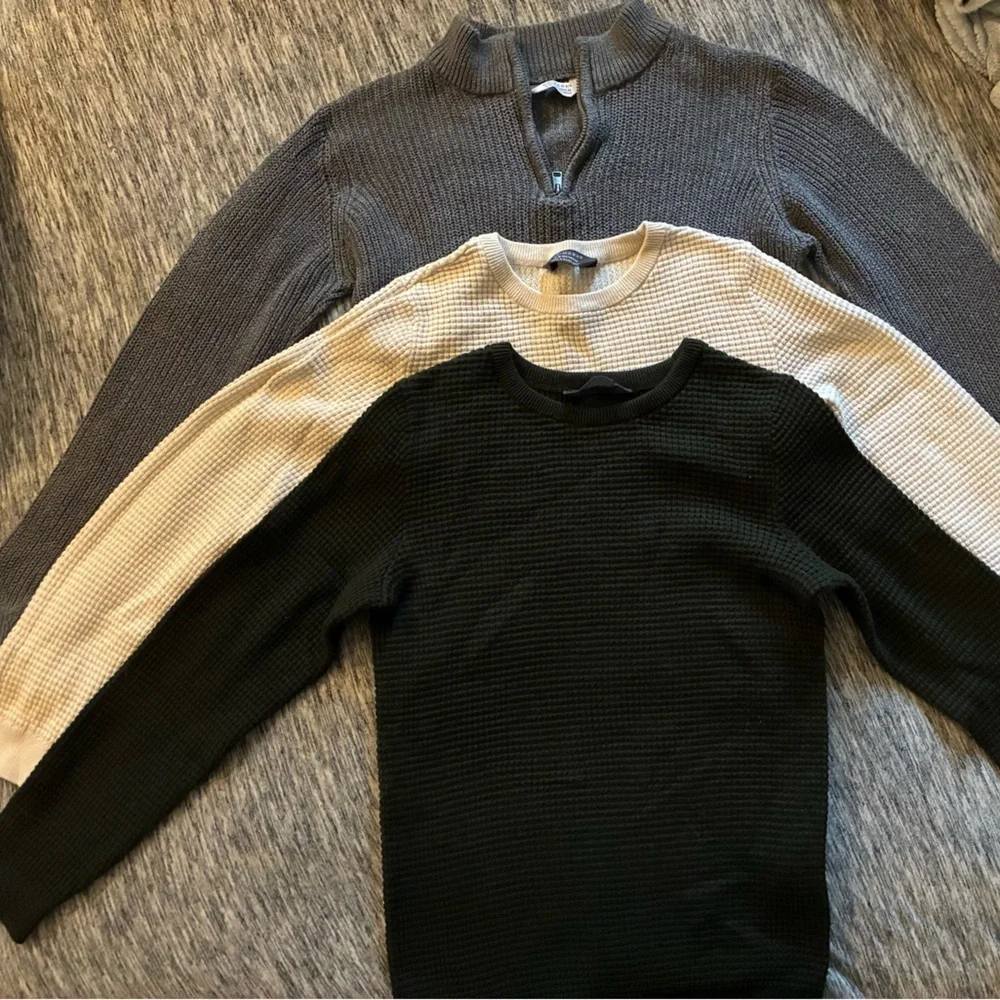 Gray, Green & Cream Sweater Bundle